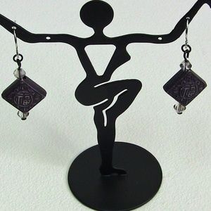Black Asian Bead Earrings